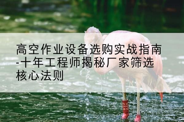 元江剪叉式升降机厂家-高空作业设备选购实战指南-十年工程师揭秘厂家筛选核心法则